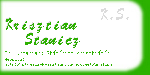 krisztian stanicz business card